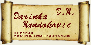 Darinka Mandoković vizit kartica